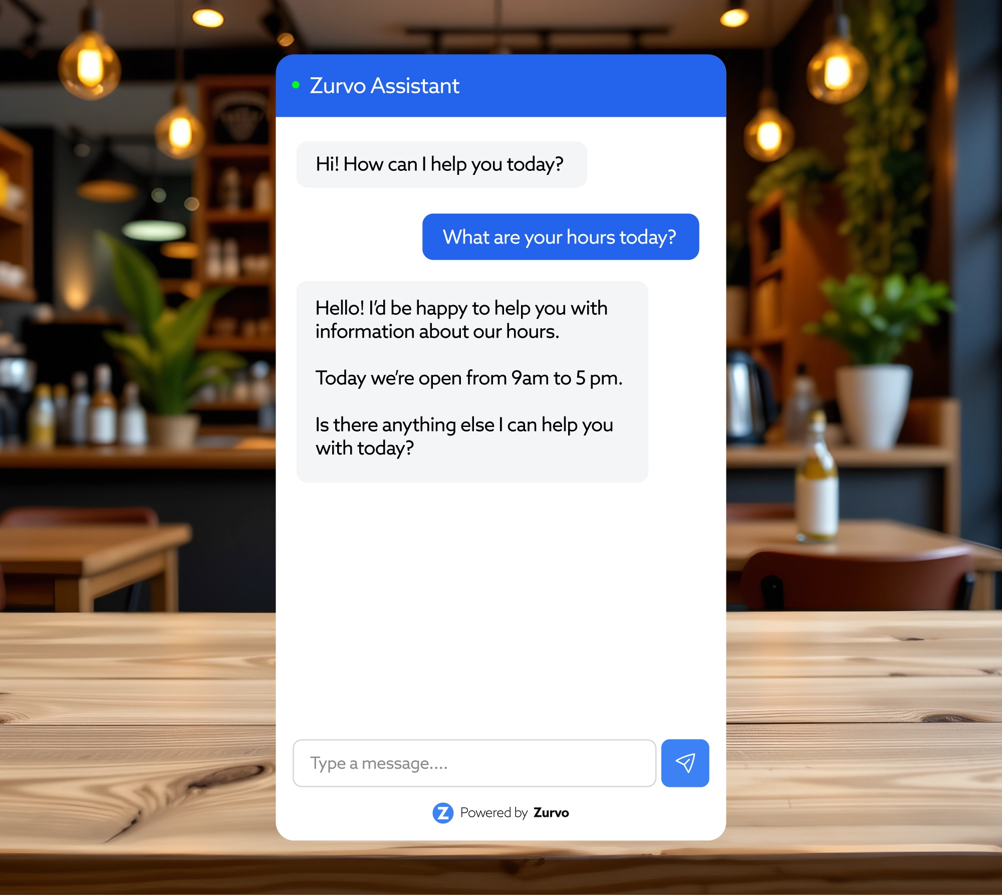 Zurvo AI chatbot dashboard showing live conversations and lead capture